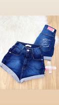 Shorts Jeans Hot Pants Feminino Cintura Alta Desfiado