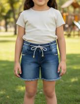 SHORTS JEANS INFANTIL COM CINTO prateado Nº 10