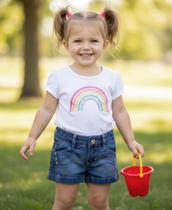 SHORTS JEANS INFANTIL COM STRASS Nº 4 (3 anos)