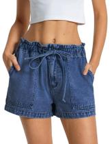 Shorts jeans Kedera Casual Summer Elastic Wasit Blue Jean Shorts jeans Kedera Casual Summer Elastic Wasit Blue Jean
