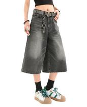 Shorts jeans Lafague Baggy Jorts Y2K Capri Long Jean Grey Shorts jeans Lafague Baggy Jorts Y2K Capri Long Jean Grey