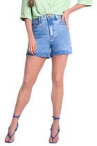 Shorts Jeans Lunender Mom Chapa Barriga Azul Shorts Jeans Lunender Mom Chapa Barriga Azul
