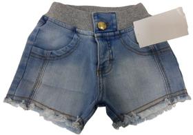 Shorts Jeans Luxo Infantil Menina Verão Katita Kids Ref 2422