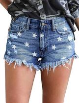 Shorts jeans MODARANI Frayed Angressed Ripped Wash XXL para mulheres