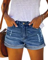 Shorts jeans Onlypuff Distressed para mulheres Summer XL