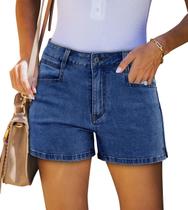 Shorts jeans Onlypuff para mulheres Ripped Distressed Navy L
