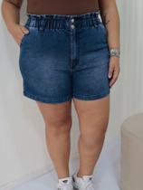 Shorts Jeans Plus Com Elastico No Cós Revanche Sh.Fem.00022
