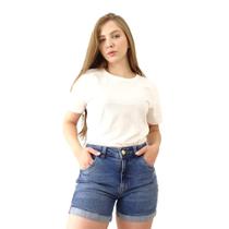 Shorts Jeans RZK Efeito Estonado Com Barra Dobrada - 11541 Shorts Jeans RZK Efeito Estonado Com Barra Dobrada - 11541