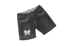 Shorts jeans strass com laço tamanho 8 gigizoka dondoka