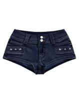 Shorts jeans WDIRARA Low Rise Skinny Mini Blue para mulheres