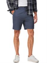 Shorts JMIERR Slim Fit Chino, 18 cm, costura interna, algodão, sarja, azul marinho