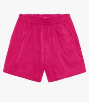 Shorts Juvenil Feminino em Slub Acetinado Minty Rosa