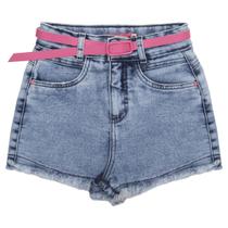 Shorts Juvenil Look Jeans c/ Cinto Jeans Shorts Juvenil Look Jeans c/ Cinto Jeans