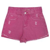 Shorts Juvenil Look Jeans Sarja Pink
