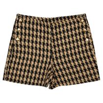 Shorts Juvenil Look Jeans Tweed Cáqui