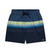 Shorts Juvenil Menino Fico em Tecido Plano Azul Marinho
