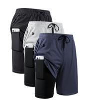 Shorts JWJ 2 em 1 para Corrida com Compressão e Secagem Rápida XXL
