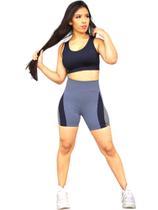 Shorts k2b julisana cos alto com detalhe poliamida original