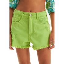 Shorts Lança Perfume Relaxed High VE24 Verde Feminino