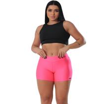 Shorts Leg Curto Feminino Pilates Academia Caminhada Treino Ginástica Praia Zero Transparência