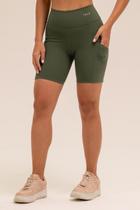 Shorts Legging Bermuda com Bolso Academia Fitness Tecido Grosso Anti Viral