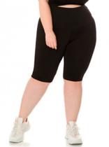 Shorts Legging Ciclista Plus Size Suplex Grosso G1 G2 G3 G4 G5 Feminino Academina Cintura Alta - BDKP - Modas