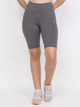 Shorts Legging Cinza Cintura Alta