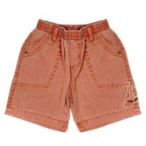 Shorts Look Jeans Elástico Laranja - FERRUGEM - M