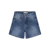Shorts Malwee Cintura Alta Jeans Elastano Carinhoso Menina Tam 6 ao 18 Infantil Feminino