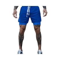 Shorts Masculino 2 em 1 para Academia e Corrida - Secagem Rápida e Respirável