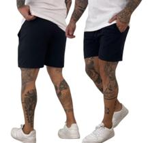 Shorts masculino 3 bolsos tecido linho