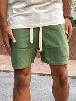Shorts masculino de linho com elastano bruno graminha v2