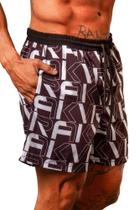 Shorts Masculino Kvra Half LS Preto/Branco Shorts Masculino Kvra Half LS Preto/Branco