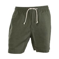 Shorts Masculino Lado Avesso Linho Verde Militar - LH17612 Shorts Masculino Lado Avesso Linho Verde Militar - LH17612