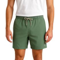 Shorts Masculino Mash Praia Casual Cordão Ajustável Linho Com Bolsos