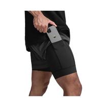 Shorts Masculinos 2 Em 1 De Secagem Rápida E Respiráveis Para Academia, Corrida E Praia Com Camada