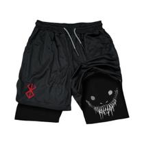 Shorts Masculinos 2 Em 1 De Secagem Rápida Para Corrida E Treino De Academia, Dupla Camada, Para