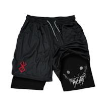 Shorts Masculinos 2 Em 1 De Secagem Rápida Para Corrida, Treino E Academia - Dupla Camada Para Verão