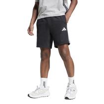 Shorts masculinos Adidas Tall Essentials de 7 polegadas pretos e brancos Shorts masculinos Adidas Tall Essentials de 7 polegadas pretos e brancos