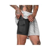 Shorts Masculinos Camo De Secagem Rápida 2 Em 1 Com Dupla Camada Para Corrida, Academia, Fitness,