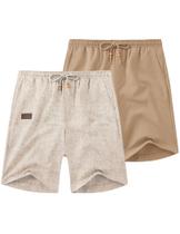 Shorts masculinos COOFANDY Lounge, ajuste descontraído, de linho leve