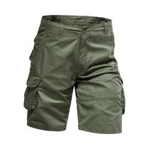 Shorts Masculinos de Algodão Plus Size para Verão - Com Vários Bolsos para Praia e Esportes Shorts Masculinos de Algodão Plus Size para Verão - Com Vários Bolsos para Praia e Esportes