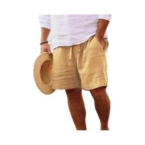 Shorts Masculinos De Linho E Algodão Leves plus Size Para Verão, Respiráveis, Para Academia, Praia E Shorts Masculinos De Linho E Algodão Leves plus Size Para Verão, Respiráveis, Para Academia, Praia E