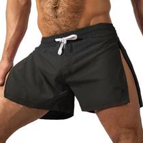 Shorts Masculinos De Secagem Rápida Para Corrida, Academia, Praia E Jogging, Com Zíper Lateral Para