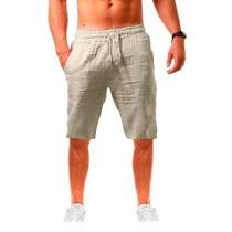 Shorts Masculinos de Verão - Algodão e Linho Respirável - Tamanhos S-3XL
