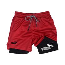 Shorts Masculinos De Verão De Secagem Rápida, Respiráveis, Elásticos E De Compressão Com Camada