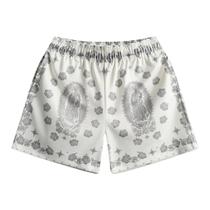Shorts masculinos DIOTSR com estampa retrô de basquete 413 brancos (S) Shorts masculinos DIOTSR com estampa retrô de basquete 413 brancos (S)