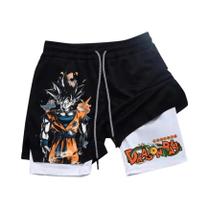 Shorts Masculinos Dragon Ball Dupla Camada 2 Em 1 Verão Outono Marca Esportiva Shorts De Animação Shorts Masculinos Dragon Ball Dupla Camada 2 Em 1 Verão Outono Marca Esportiva Shorts De Animação