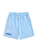 Shorts masculinos GORGLITTER, estampados de verão, para treino, azul claro Shorts masculinos GORGLITTER, estampados de verão, para treino, azul claro