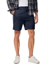 Shorts masculinos JMIERR Slim Fit Hybrid Chino 18 cm com costura interna azul escuro